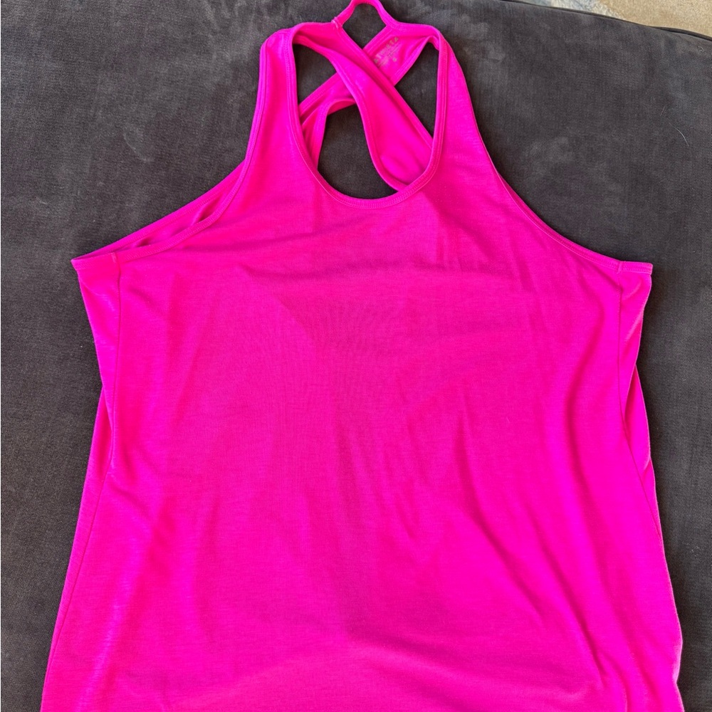 Athleta Bright Pink Tank Top with open back